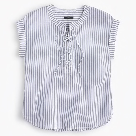 J. Crew Tops - J.Crew lace up popover